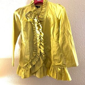 Jacket w/ lace trim and flower broach🌼